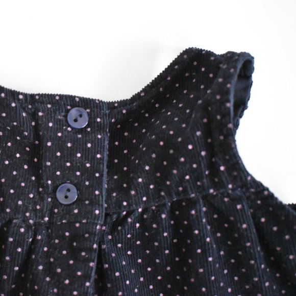 Rare Editions Corduroy Floral Polka Dot Ballet Jumper Dress 6 Months - Picture 4 of 11